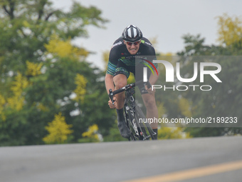 Jure Rupnik from H&R Block Pro Cycling team during the fourth stage of the 2017 Tour of China 1, the 3.3 km Chenghu Jintang individual time...