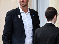 Laurent Bernard  arrives to celebrate Paris being announced as the host of the 2024 Olympics and Paralympics Games at the Elysee Palace on S...