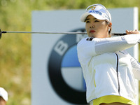 Cho Yoon Ji of South Korea action on the 1th Tee during the KLPGA BMW Ladies Championship 3round at SKY72 in Incheon, South Korea. (