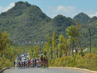 Riders during the fifth and final stage of the 2017 Tour of China 1, the 128.5 km Anshun Circuit Race. 
On Sunday, 17 September 2017, in Ans...