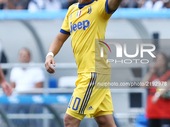 
Paulo Dybala of Juventus celebrating after the goal scored  during the Serie A match between US Sassuolo and Juventus at Mapei Stadium - Ci...