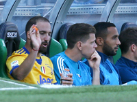 
Gonzalo Higuain of Juventus nervous on the bench after the substitution  during the Serie A match between US Sassuolo and Juventus at Mapei...