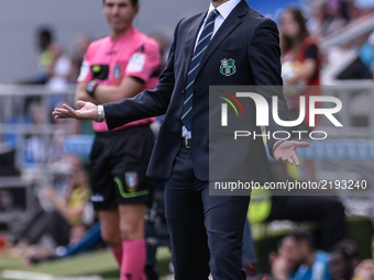 Cristian Bucchi manager of Sassuolo during the Serie A match between Sassuolo and Juventus at Mapei Stadium, Reggio Emilia, Italy on 17 Sept...