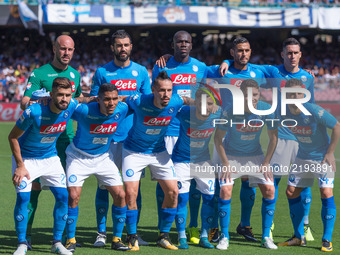 SSC Napoli posing for the photo during the Italian Serie A match between SSC Napoli and Benevento at San Paolo Stadium on September 17, 201...