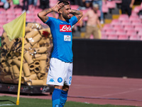 Lorenzo Insigne of SSC Napoli celebrates after scoring the 2-0 during the Italian Serie A match between SSC Napoli and Benevento at San Paol...