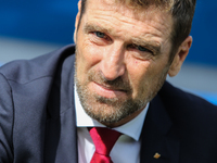 FC Spartak Moscow head coach Massimo Carrera during the Russian Football League match between FC Tosno and FC Spartak Moscow at Petrovsky St...