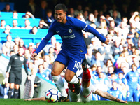 Chelsea's Eden Hazard
during the Premier League match between Chelsea and Arsenal at Stamford Bridge, London, England on 17 Sept  2017. 

 (