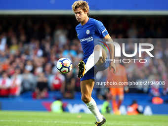 Chelsea's Marcos Alonso
during the Premier League match between Chelsea and Arsenal at Stamford Bridge, London, England on 17 Sept  2017....