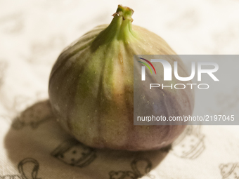 A fig is seen on a kitchen counter on 17 September, 2017. (