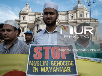Hundreds of Muslims took to the streets to denounce Myanmar’s 