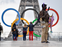 After wining the 2024 olympic organisation, Paris put the Olympics Rings at the place of Honor in front of the Eiffel tower at the Trocadero...