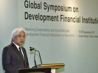 Governor Muhammad bin Ibrahim , Bank Negara (the Central Bank) Malaysia speaks during Global Symposium on Development Financial Institutions...
