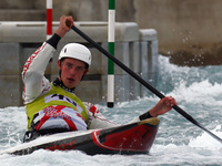 James Kettlre  of Lee Valley PC J16 Seniorcompete in the Kayak (K1) Women
during the British Canoeing 2017 British Open Slalom Championship...