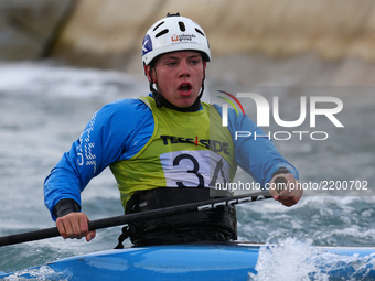William Fotheringham of Strathalian J18 compete in the Kayak (K1) Women
during the British Canoeing 2017 British Open Slalom Championships...