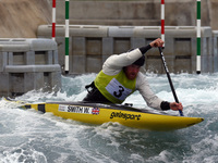 Will Smith  of Winchester and District CC U 23
 compete in the Kayak (K1) Women
during the British Canoeing 2017 British Open Slalom Champ...