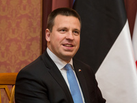 Prime Minister of Estonia Juri Ratas at Chancellery of the Prime Minister in Warsaw, Poland on 19 September 2017 (
