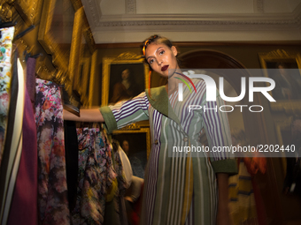 View of the backstage and details ahead of the Tata Naka presentation during the London Fashion Week September 2017 in London on September 1...