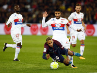 Neymar Jr of PSG in action during the French Ligue 1 match between Paris Saint Germain (PSG) and Olympique Lyonnais (OL) at Parc des Princes...