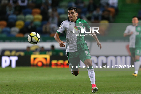 Sportings forward Acuna from Argentine during the Portuguese Cup 2017/18 match between Sporting CP v CS Maritimo, at Alvalade Stadium in Lis...