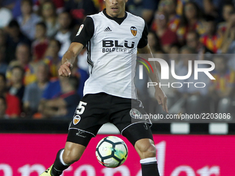  05 Gabriel Paulista  of Valencia CF   during spanish La Liga match between Valencia CF vs Malaga CF at Mestalla  Stadium on  September 19,...