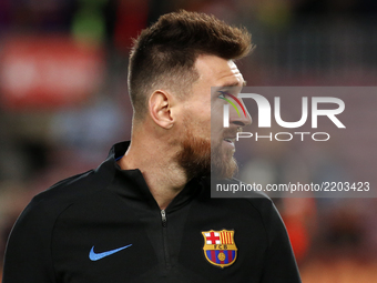 Leo Messi during La Liga match between FC Barcelona v SC Eibar , in Barcelona, on September 19, 2017.  (