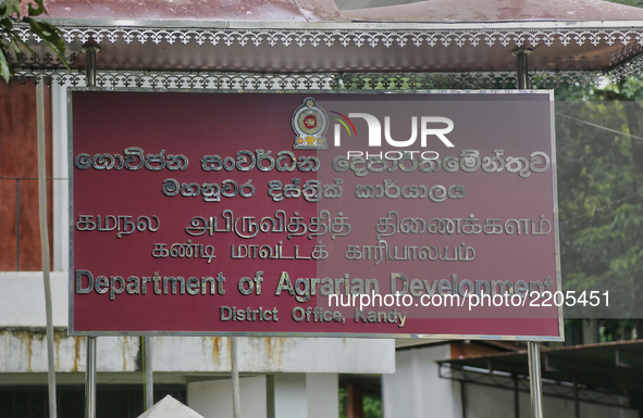 Department of Agrarian Development in Kandy, Sri Lanka. 
