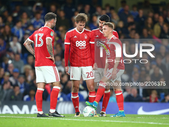 Nottingham Forest's Kieran Dowell and Nottingham Forest's Ben Osborn
during Carabao Cup 3rd Round match between Chelsea and Nottingham Fores...