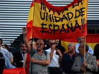 Radicals of extreme right during the demonstration for the freedoms and the right to decide in Madrid on 20th September, 2017.  (