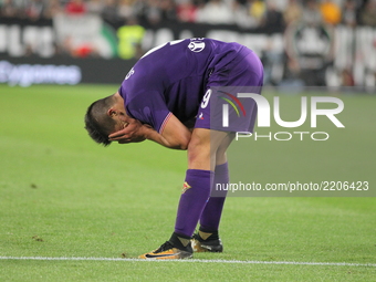 Giovanni Simeone (ACF Fiorentina)  during the Serie A football match between Juventus FC and ACF Fiorentina at Allianz Stadium on 20 Septemb...