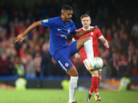 Chelsea's Jake Clarke-Salter
during Carabao Cup 3rd Round match between Chelsea and Nottingham Forest at Stamford Bridge Stadium, London,  E...