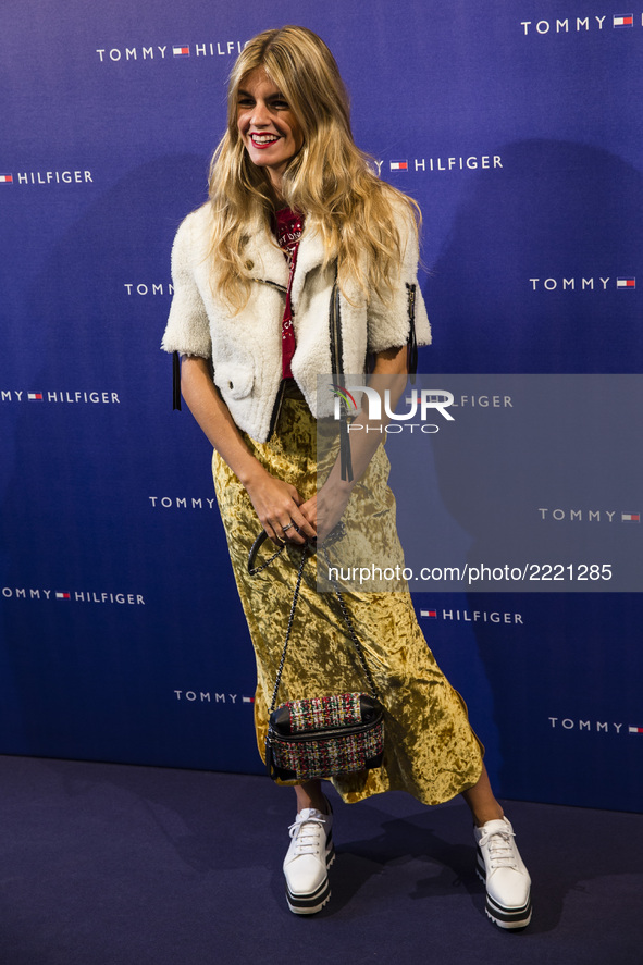 BARCELONA, SPAIN - SEPTEMBER 26: Influencer Patrcia Saes @coolhunterDiary  during an event at Barcelona Passeig de Gracia Tommy Hilfiger wit...