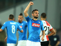 Dries Mertens of Napoli celebration  during the UEFA Champions League group F match between SSC Napoli and Feyenoord at Stadio San Paolo on...