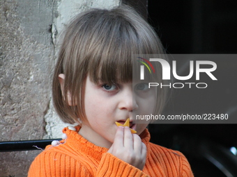 Syrian children in Aleppo, Syria. (