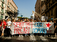 Thousands of students held a demonstration, as part of a nationwide mobilization, to protest against the so-called 'La Buona Scuola' (Good S...