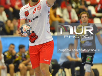 Hugo Descat of Dinamo during 2017/2018 EHF Men's Champions League Group Phase, match between Dinamo Bucharest and Abanca Ademar Leon, at Din...