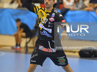 Alejandro Rodriguez Costoya of Abanca during 2017/2018 EHF Men's Champions League Group Phase, match between Dinamo Bucharest and Abanca Ade...
