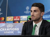 Cristiano Piccini during the Champions League press conference before the match between Juventus and Sporrting Clube de Portugal, in Turin,...