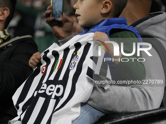 The public during Champions League match between Juventus and Sporting Clube de Portugal, in Turin, on October 17, 2017 (