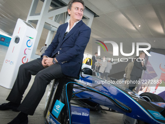 Alejandro Agag, CEO of Formula E Holdings Ltd., poses before a press conference in Rome, Italy on October 19, 2017. Rome will be hosting a F...