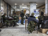 The Battalion Vostok takes the control of the regional government building (Photo by Sandro Maddalena/NurPhoto)