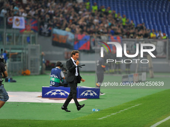 Rudy Garcia during the UEFA Champions League group E football match AS Roma vs CSKA Moskova at Rome's Olympic Stadium on September 17, 2014....
