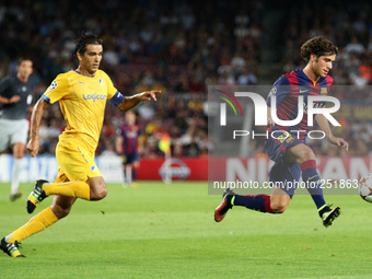 17 September- BARCELONA, SPAIN: Sergi Samper in the match between FC Barcelona and APOEL Nicosia, for the week 1 of group E of the group sta...