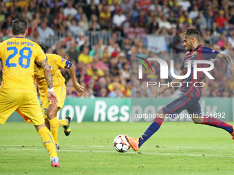 17 September- BARCELONA, SPAIN: Neymar Jr. in the match between FC Barcelona and APOEL Nicosia, for the week 1 of group E of the group stage...
