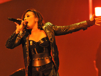 Demi Lovato performs at the AT&T Center on September 19, 2014 in San Antonio, Texas. (