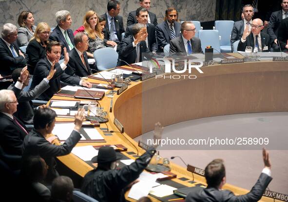 A special meeting of the UN Security Council during the 69th session of the United Nations General Assembly, at the UN headquarters in New Y...