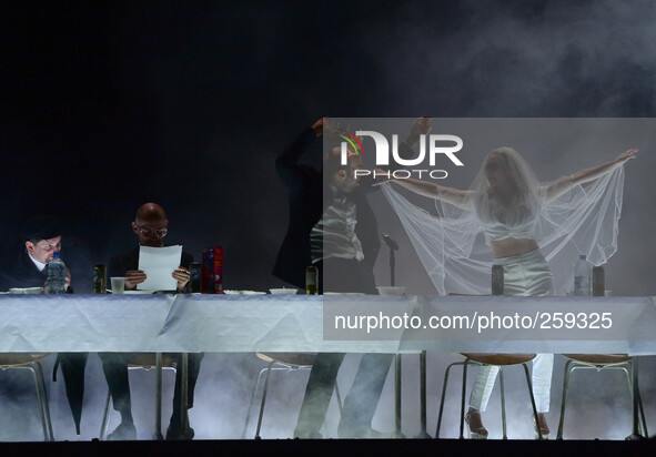 A dress rehearsal of the world-renowned production of Hamlet from Berlin's Schaubuhne Theatre, directed by Thomas Ostermeier, to mark the op...