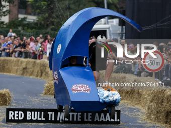 Turin, Italy - 2014-09-28: The Red Bull Soapbox Race Italian Edition arrives in turin with the 60 teams selected for the craziest race in th...