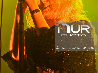 Taylor Momsen performs in concert with her band The Pretty Reckless at Emo's on September 27, 2014 in Austin, Texas. (