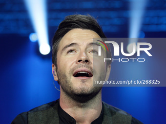 Pasay City, Philippines - Shane Filan performs during his concert at the World Trade Center in Pasay City, Philippines on October 1, 2014. S...