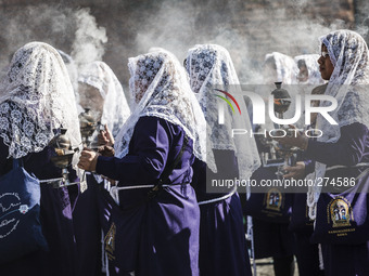 ROME, ITALY - OCTOBER 5: Peruvian women, known as 